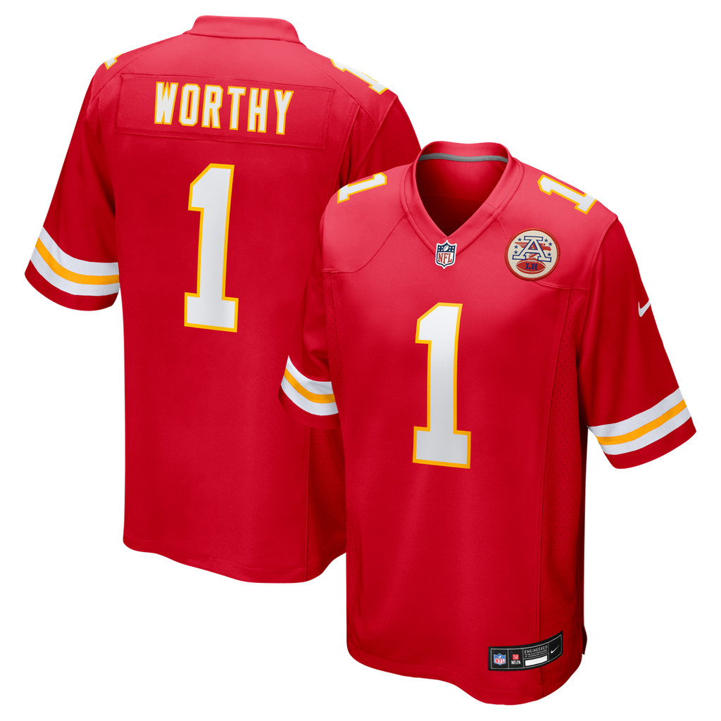 Men's Nike Kansas City Chiefs Xavier Worthy Red Player Game NFL Jersey