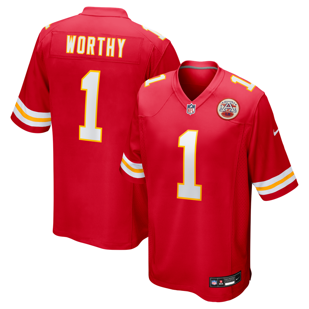 Men's Nike Kansas City Chiefs Xavier Worthy Red Player Game NFL Jersey