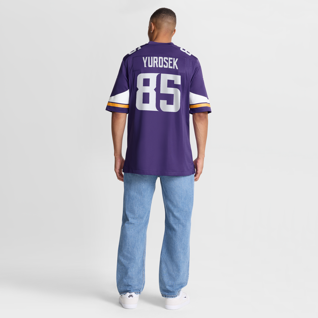 Men's Nike Minnesota Vikings Ben Yurosek Purple Team Game NFL Jersey