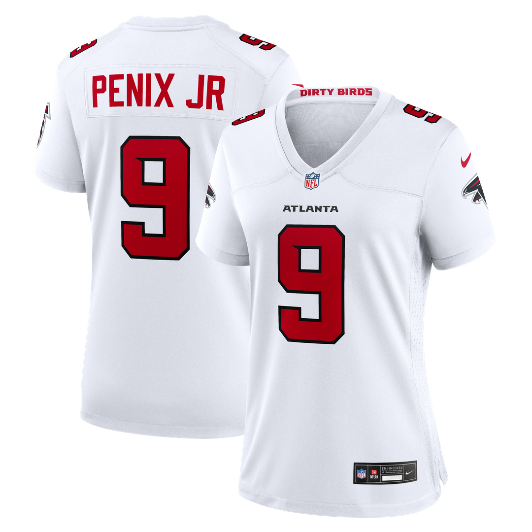 Women's Nike Atlanta Falcons Michael Penix Jr. White Game NFL Jersey
