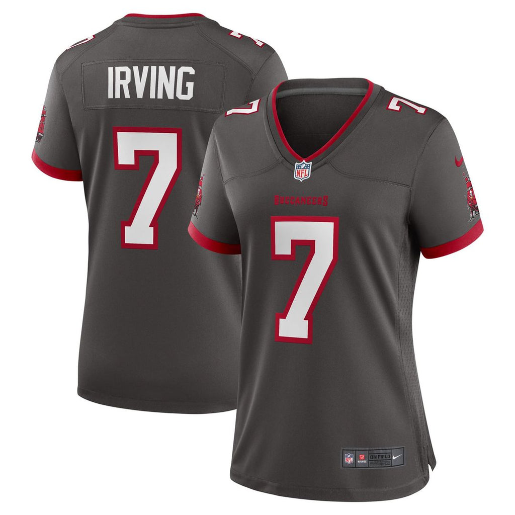 Women's Nike Tampa Bay Buccaneers Bucky Irving Pewter Alternate Game NFL Jersey