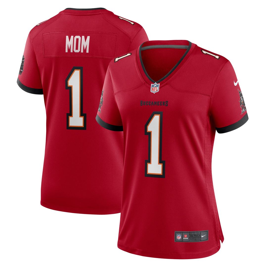 Women's Nike Tampa Bay Buccaneers Number 1 Mom Red Game NFL Jersey