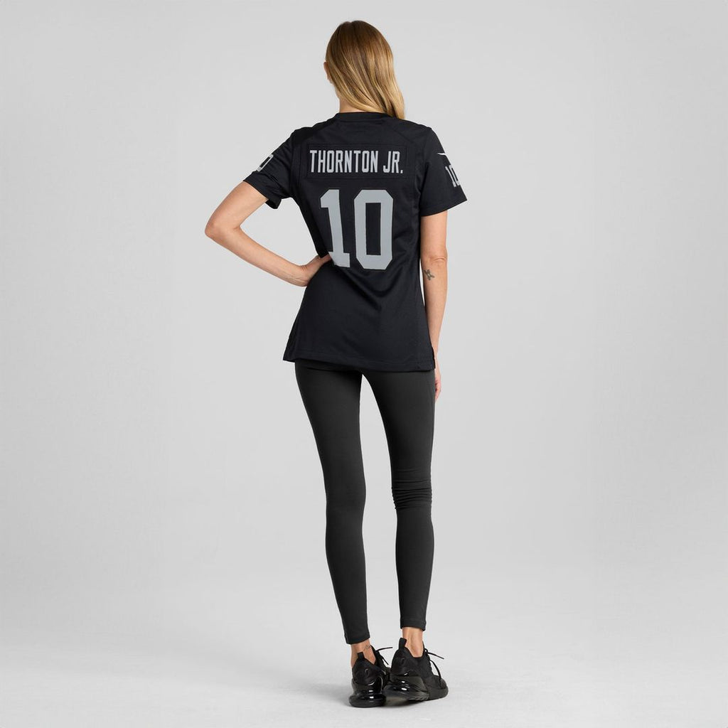 Women's Nike Las Vegas Raiders Dont'e Thornton Jr. Black Team Game NFL Jersey