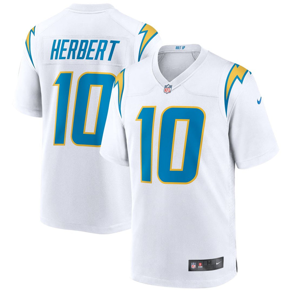 Men's Nike Los Angeles Chargers Justin Herbert White Game NFL Jersey