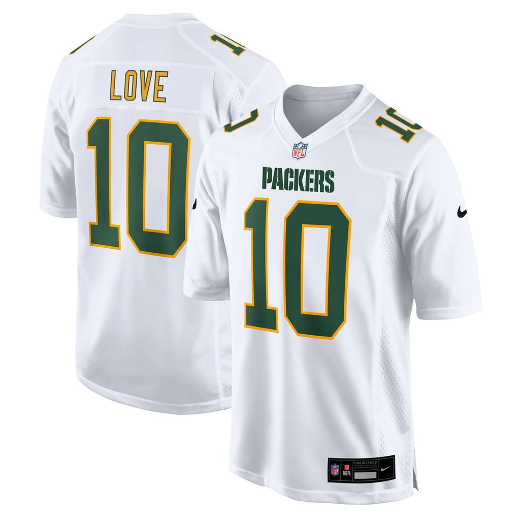 Men's Nike Green Bay Packers Jordan Love White Fashion Game NFL Jersey