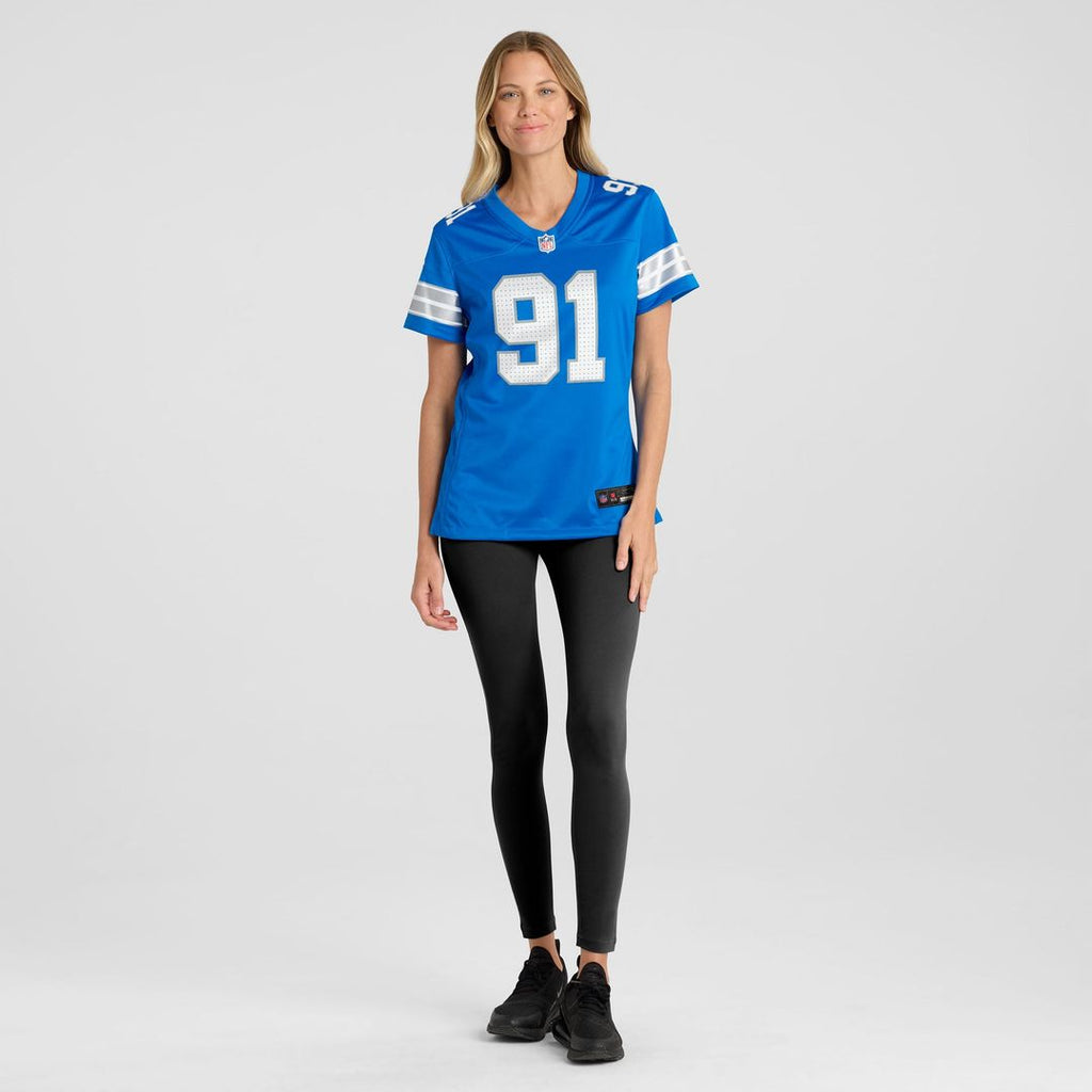 Women's Nike Detroit Lions Tyleik Williams Blue Team Game NFL Jersey