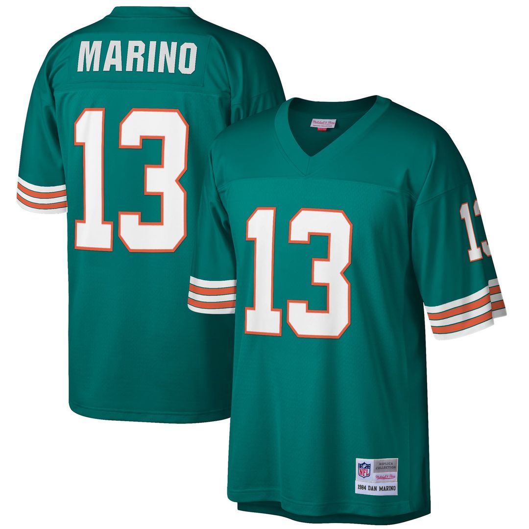 Men's Big & Tall Mitchell & Ness Miami Dolphins Dan Marino White 1984 Retired Player Replica NFL Jersey