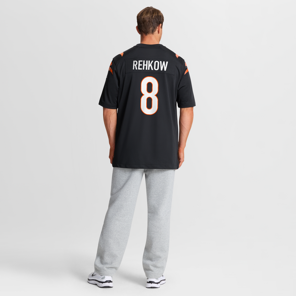 Men's Nike Cincinnati Bengals Ryan Rehkow Black Game NFL Jersey