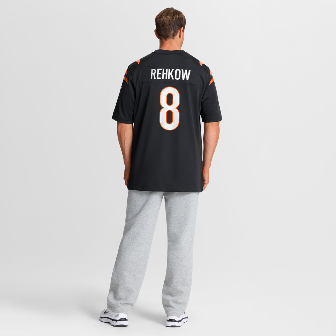 Men's Nike Cincinnati Bengals Ryan Rehkow Black Game NFL Jersey