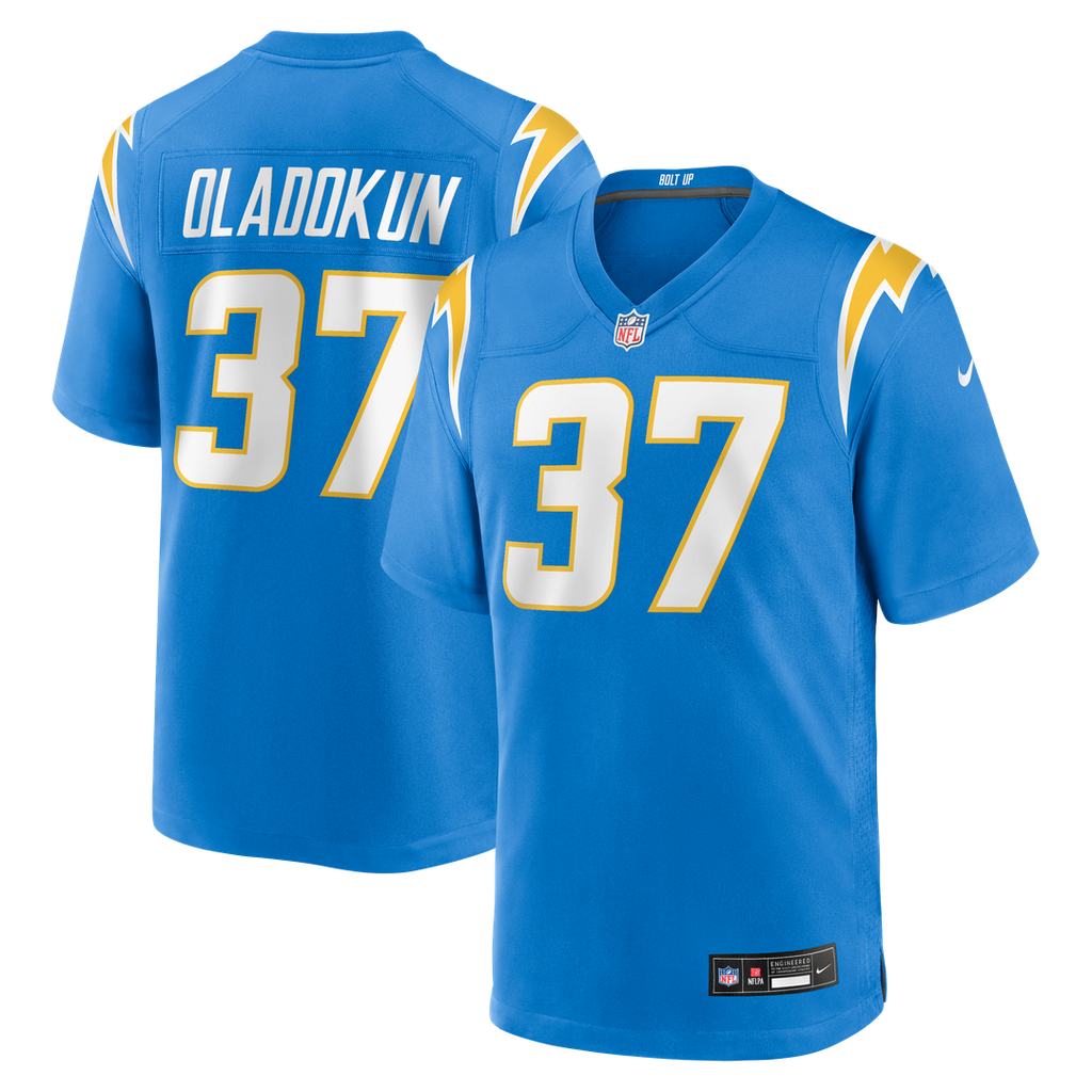 Men's Nike Los Angeles Chargers Jordan Oladokun Powder Blue Team Game NFL Jersey