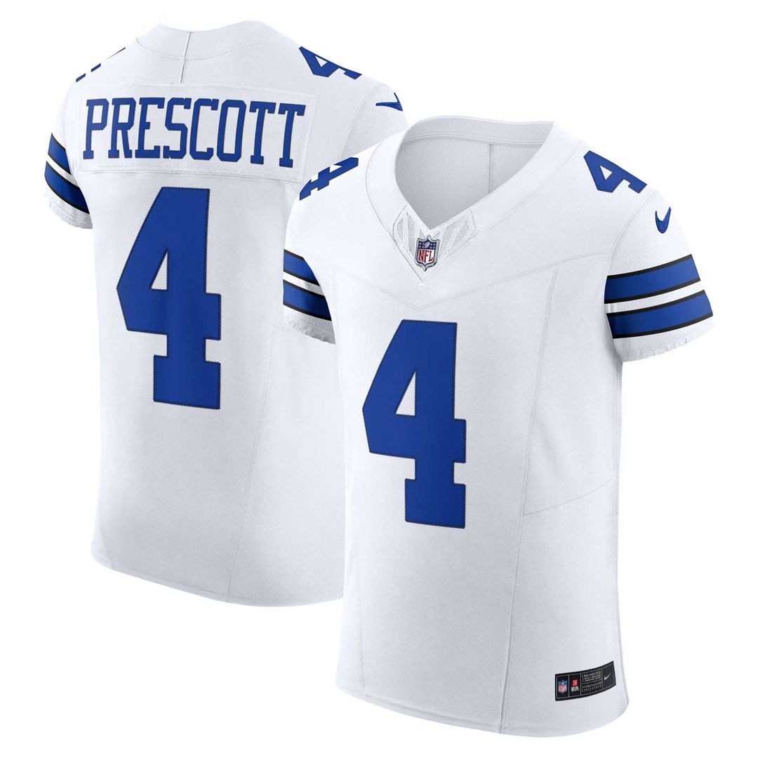 Men's Nike Dallas Cowboys Dak Prescott White Vapor F.U.S.E. Elite NFL Jersey