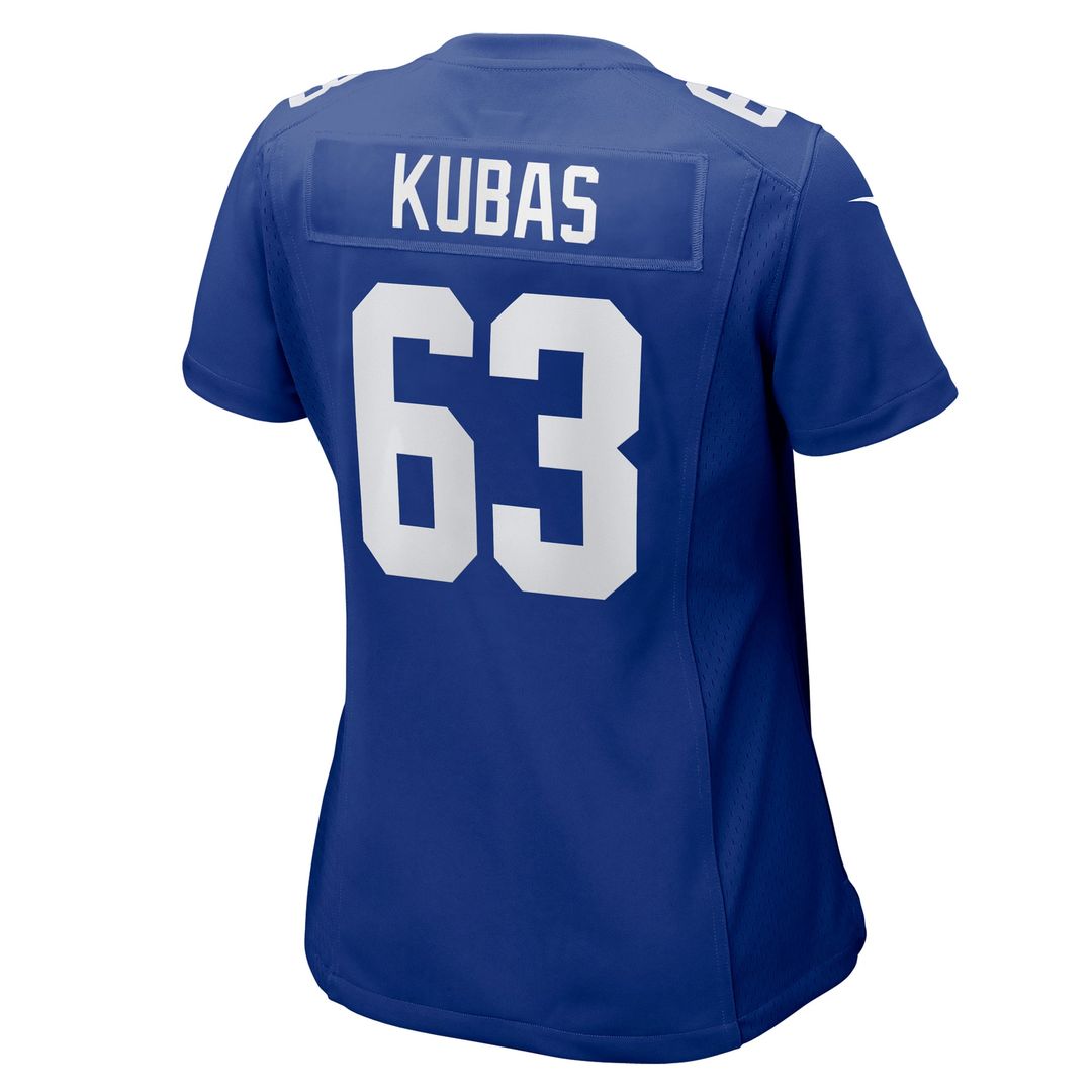 Women's Nike New York Giants Jake Kubas Royal Game NFL Jersey