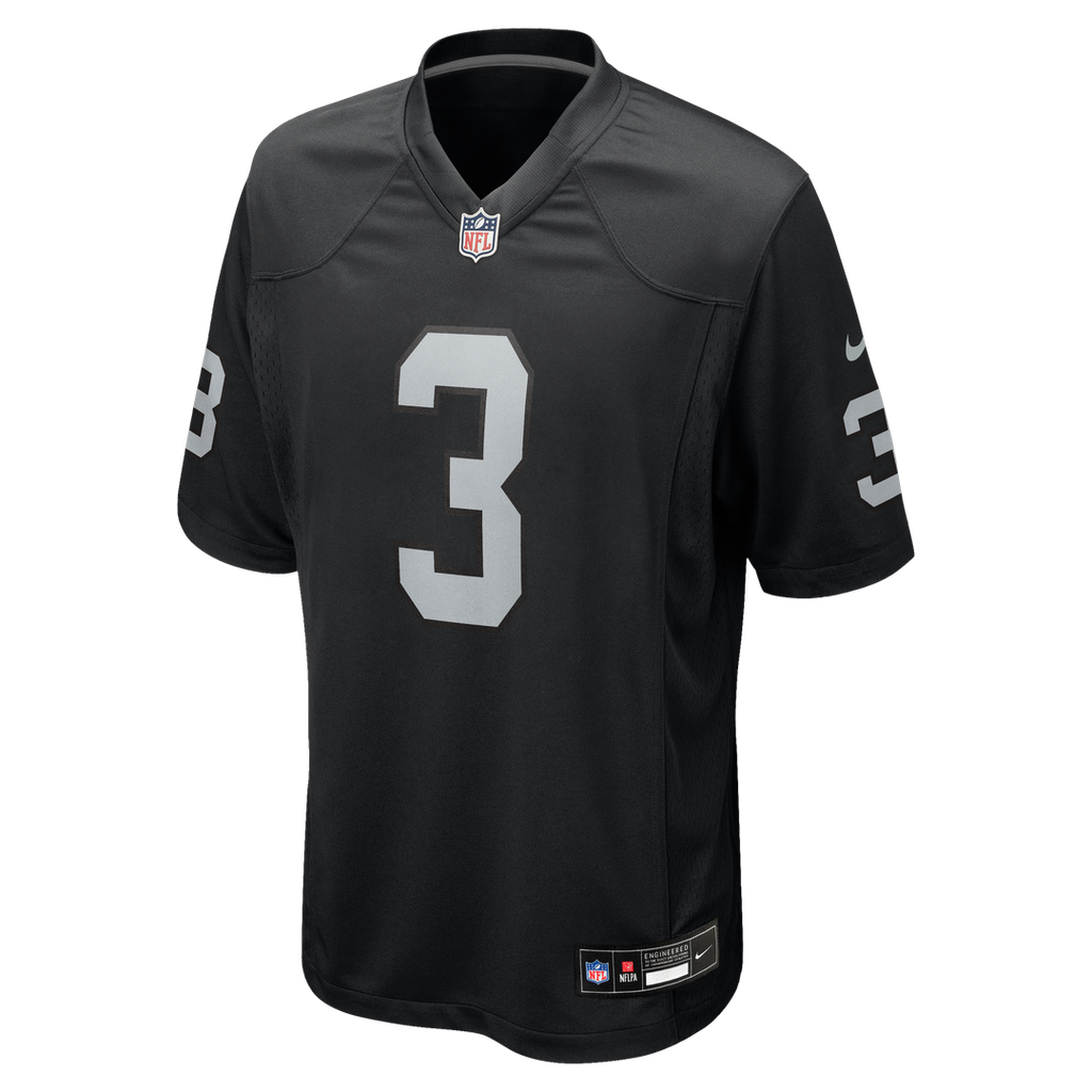Men's Nike Las Vegas Raiders Zamir White Black Team Game NFL Jersey