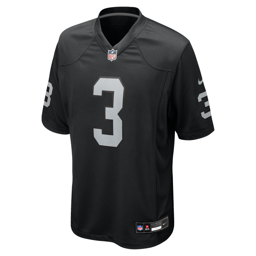 Men's Nike Las Vegas Raiders Zamir White Black Team Game NFL Jersey