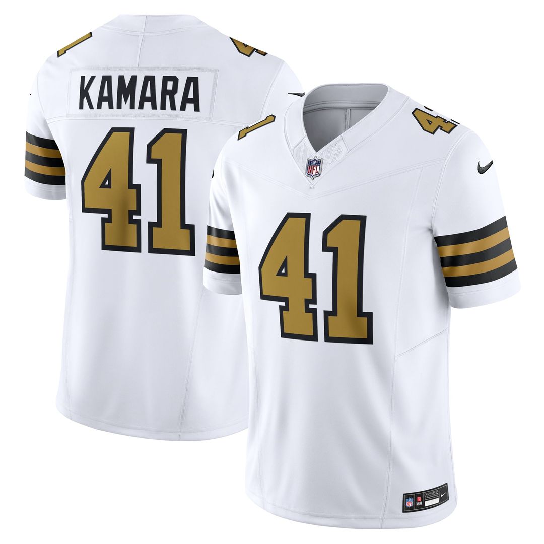 Men's Nike New Orleans Saints Alvin Kamara Gold Gameday Golds Alternate Vapor F.U.S.E. Limited NFL Jersey