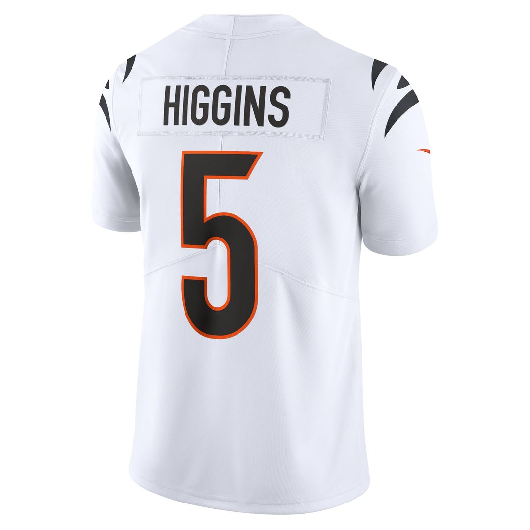 Men's Nike Cincinnati Bengals Tee Higgins White Vapor Untouchable Limited NFL Jersey