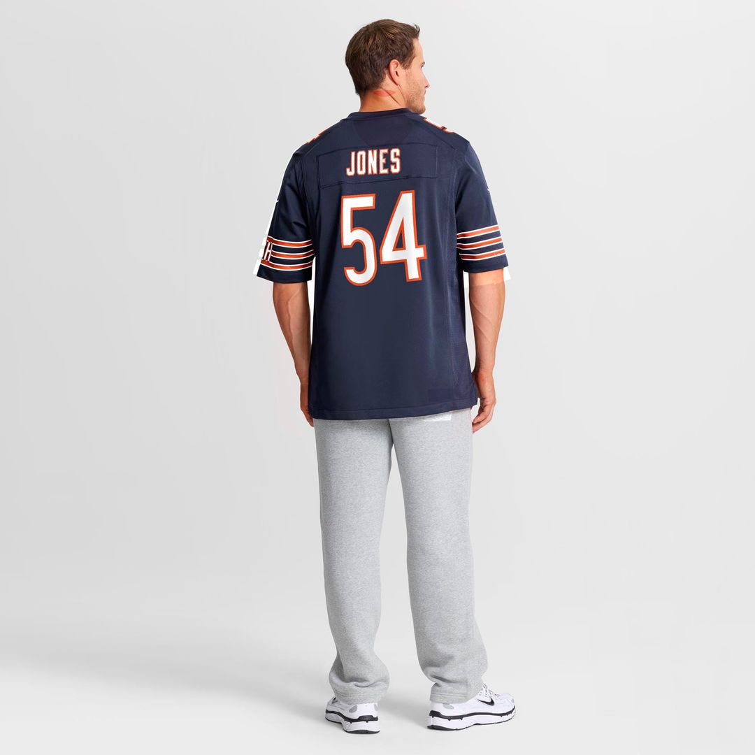 Men's Nike Chicago Bears Logan Jones Navy Team Game NFL Jersey