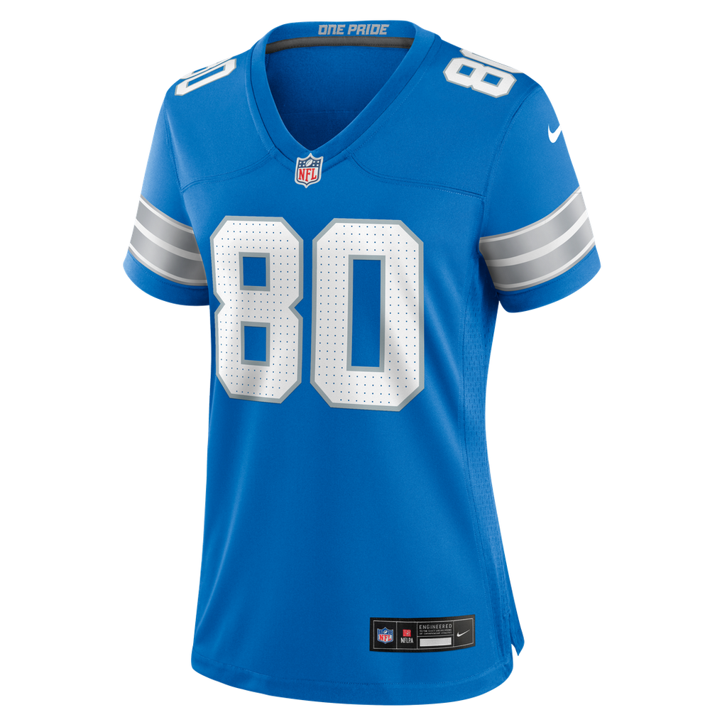 Women's Nike Detroit Lions Malik Cunningham Blue Team Game NFL Jersey