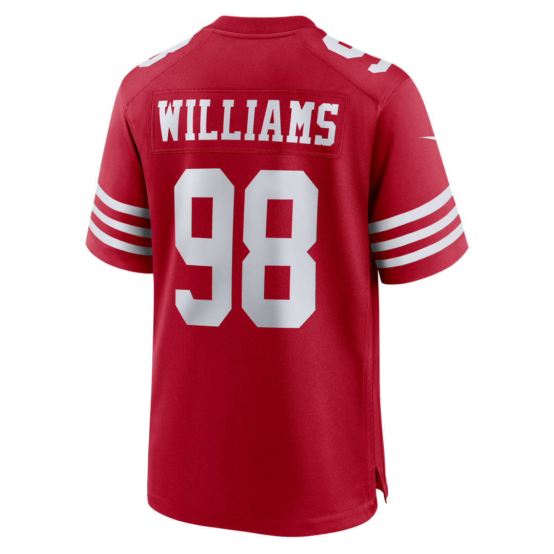 Men's Nike San Francisco 49ers Mykel Williams Scarlet Team Game NFL Jersey