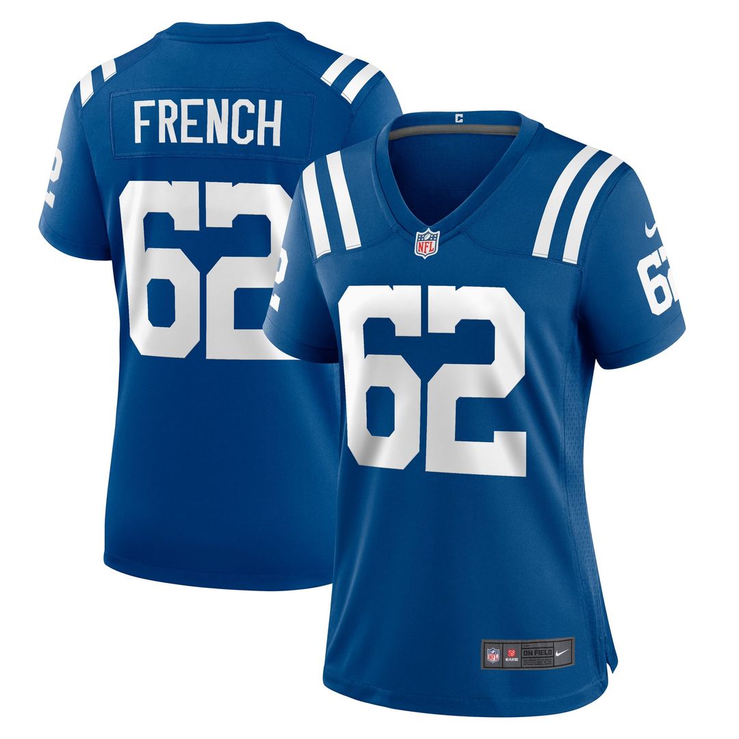 Women's Nike Indianapolis Colts Wesley French Royal Game Player NFL Jersey
