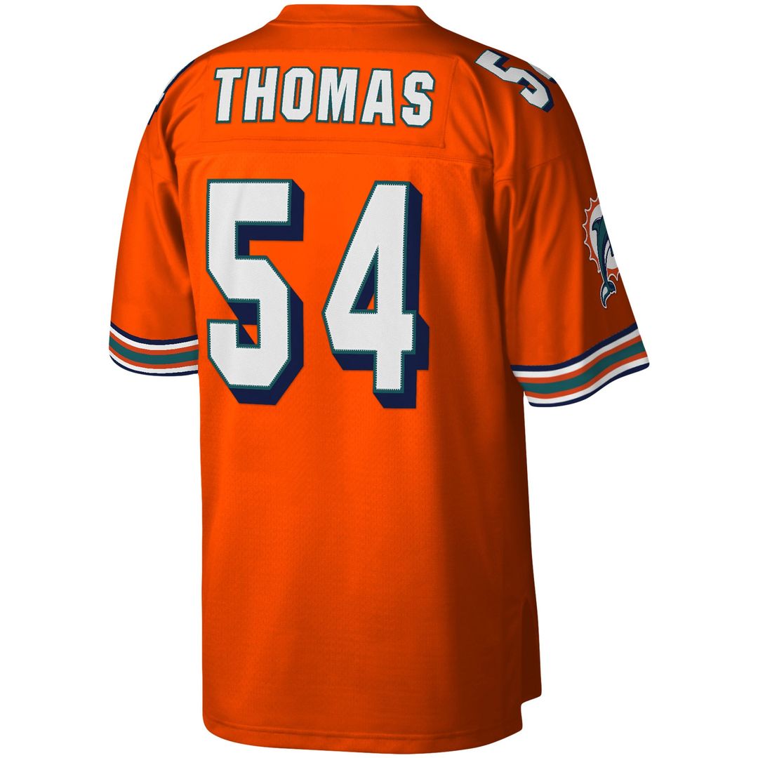 Men's Mitchell & Ness Miami Dolphins Zach Thomas Orange Legacy Replica NFL Jersey