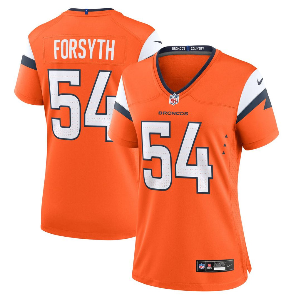 Women's Nike Denver Broncos Alex Forsyth Orange Team Game NFL Jersey