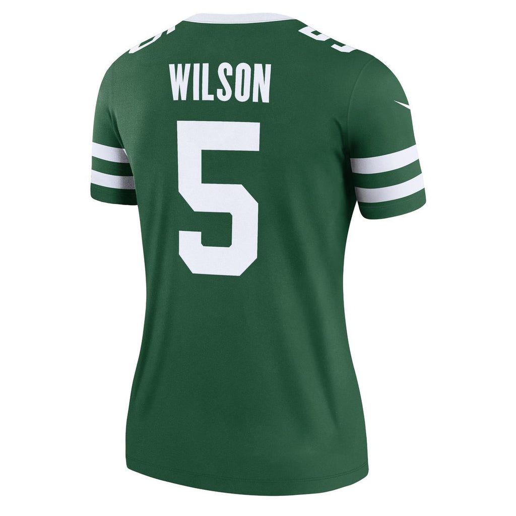 Women's Nike New York Jets Garrett Wilson Legacy Green Legend Player NFL Performance Top
