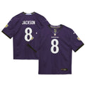 Preschool Nike Baltimore Ravens Lamar Jackson Purple Team Game NFL Jersey