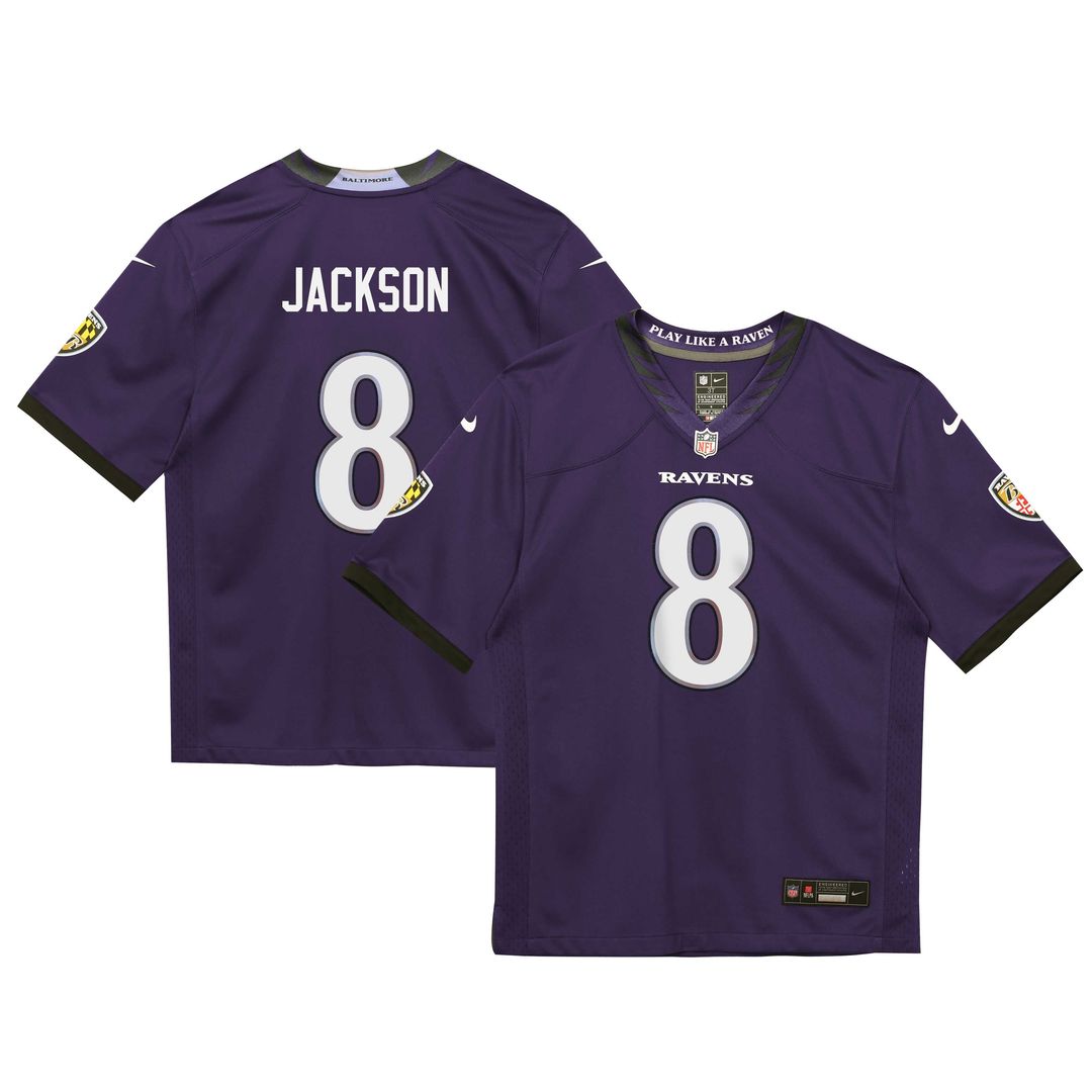 Preschool Nike Baltimore Ravens Lamar Jackson Purple Team Game NFL Jersey