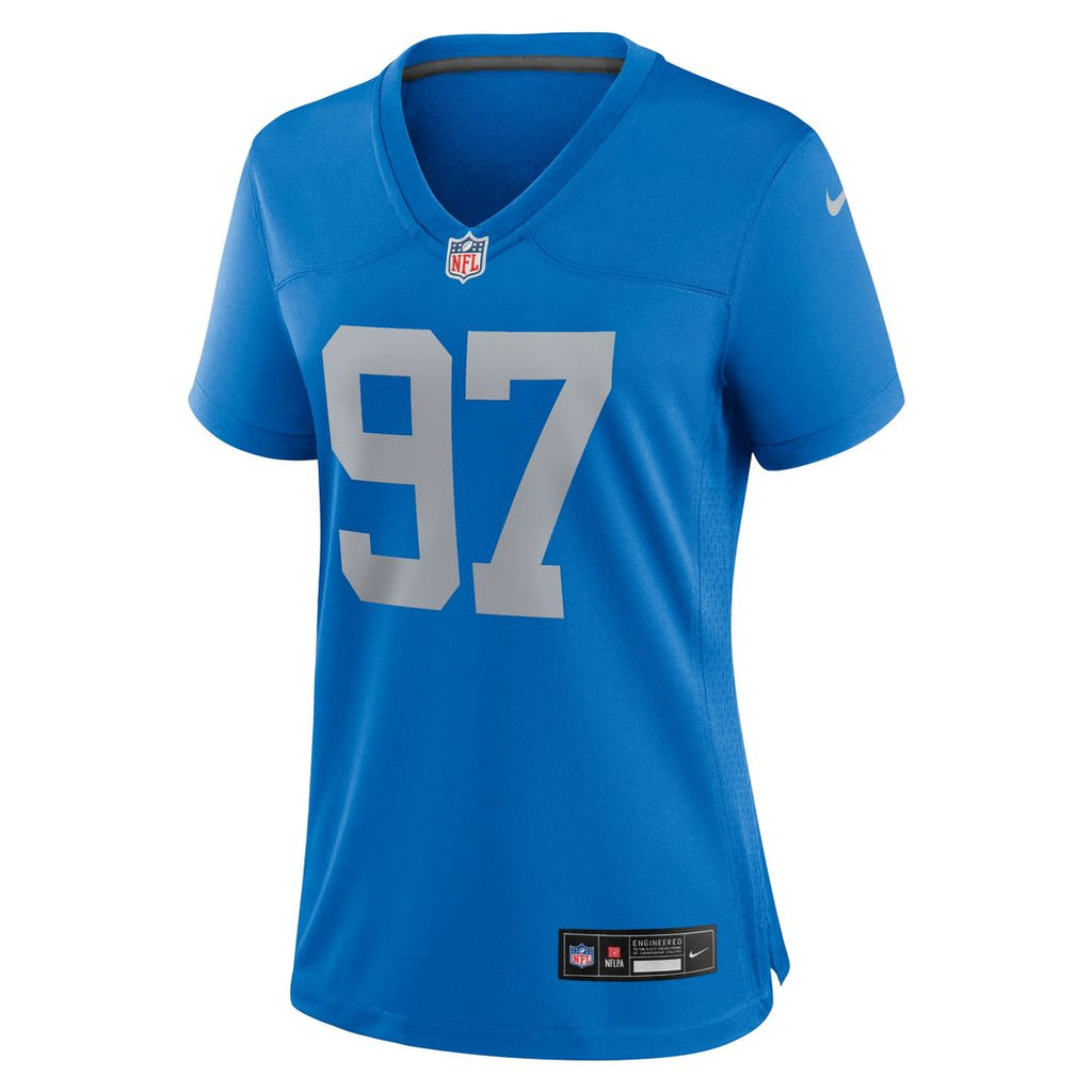 Women's Nike Detroit Lions Aidan Hutchinson Black 2nd Alternate Game NFL Jersey