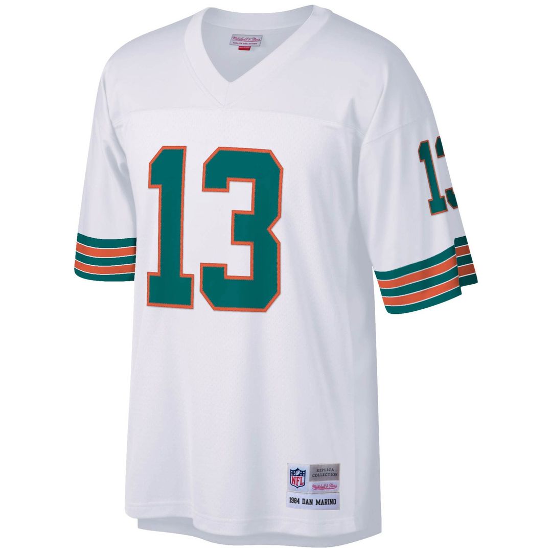 Men's Big & Tall Mitchell & Ness Miami Dolphins Dan Marino White 1984 Retired Player Replica NFL Jersey