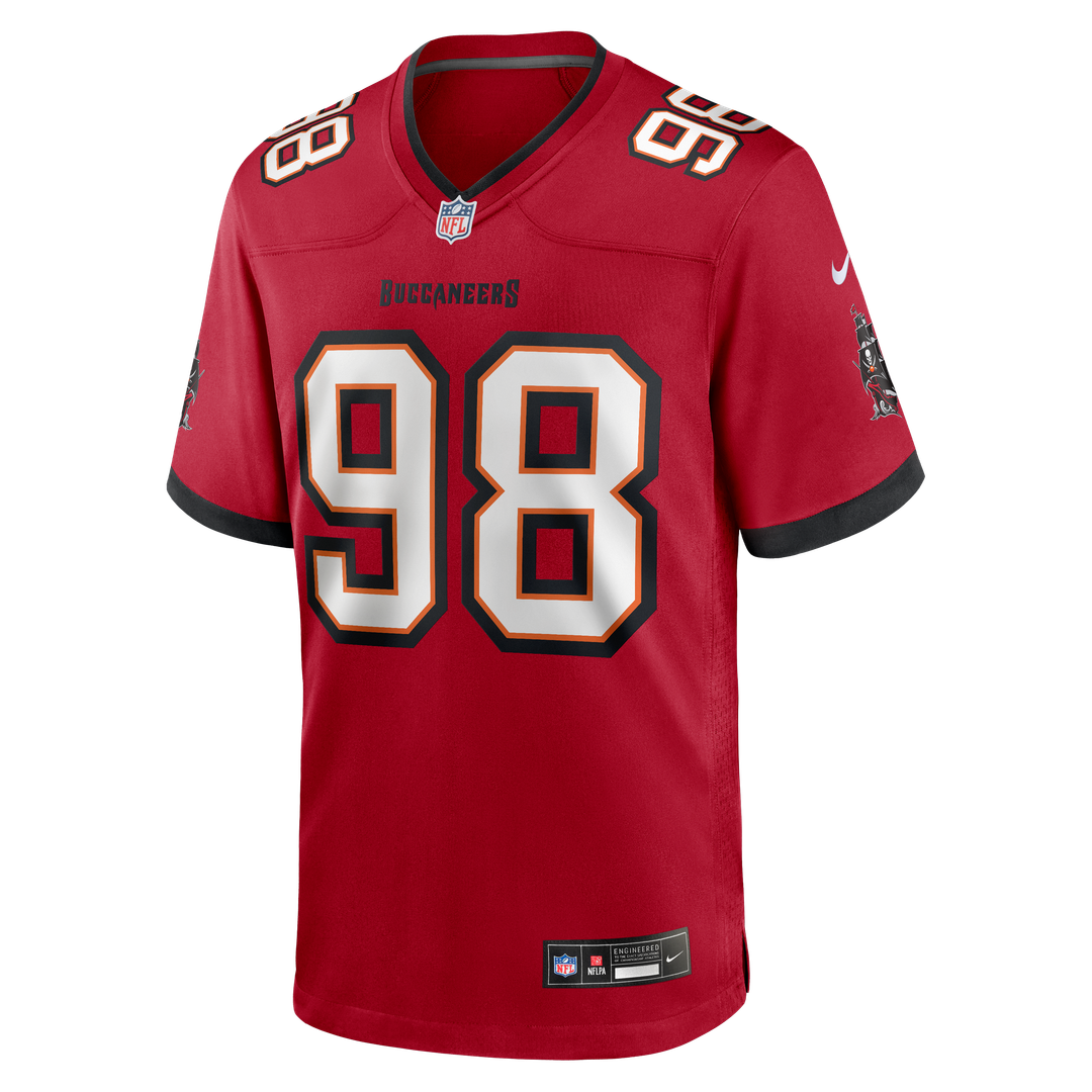 Men's Nike Tampa Bay Buccaneers Anthony Nelson Red Game NFL Jersey
