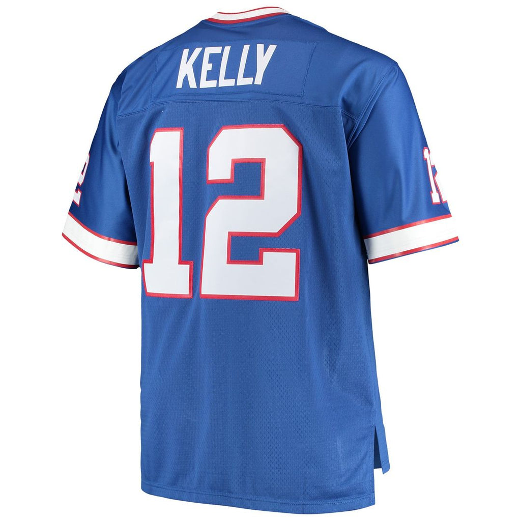 Men's Big & Tall Mitchell & Ness Buffalo Bills Jim Kelly Royal 1990 Retired Player Replica NFL Jersey
