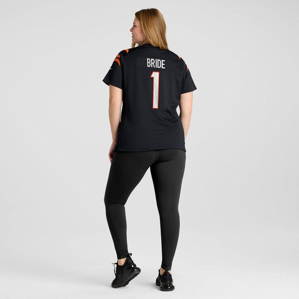 Women's Nike Cincinnati Bengals Number 1 Bride Black Game NFL Jersey