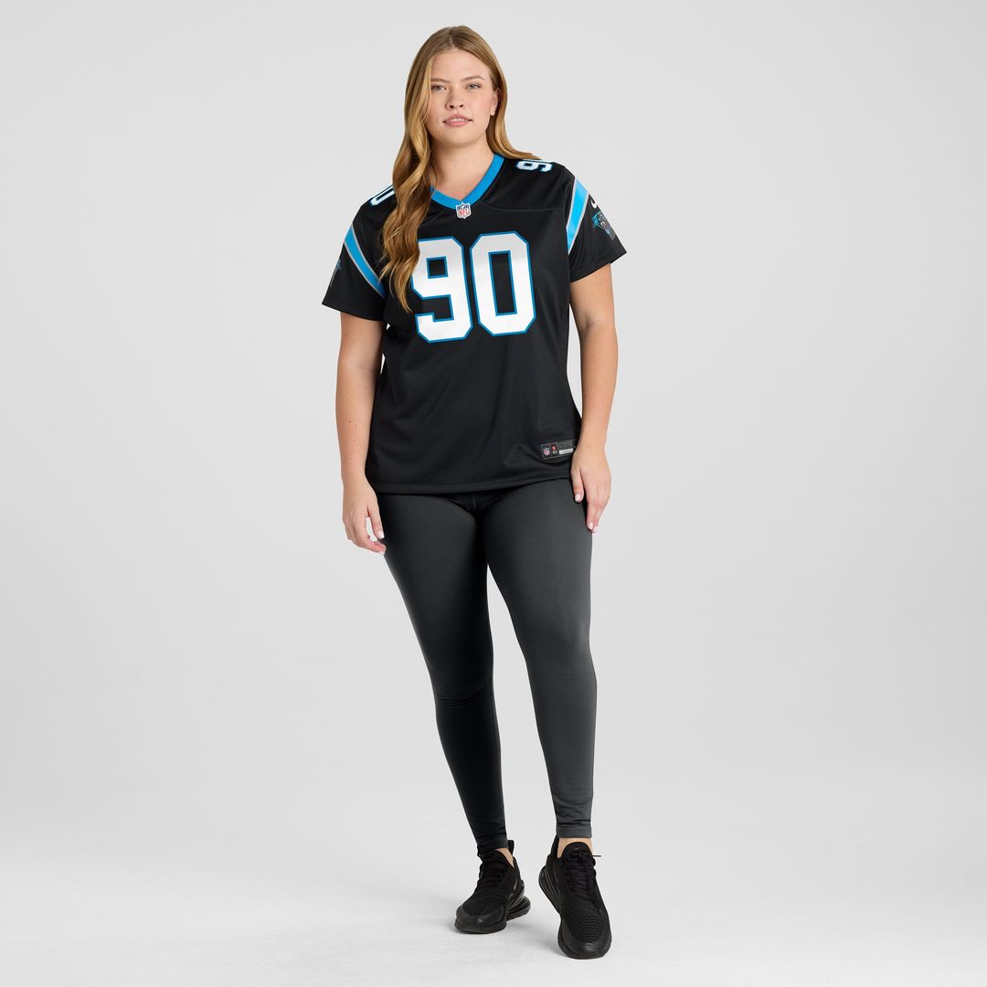 Women's Nike Carolina Panthers Julius Peppers Black Retired Player Game NFL Jersey