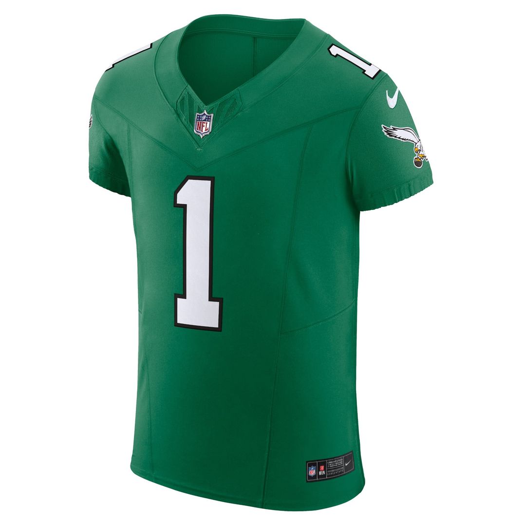 Men's Nike Philadelphia Eagles Jalen Hurts Kelly Green 2nd Alternate Vapor F.U.S.E. Elite NFL Jersey