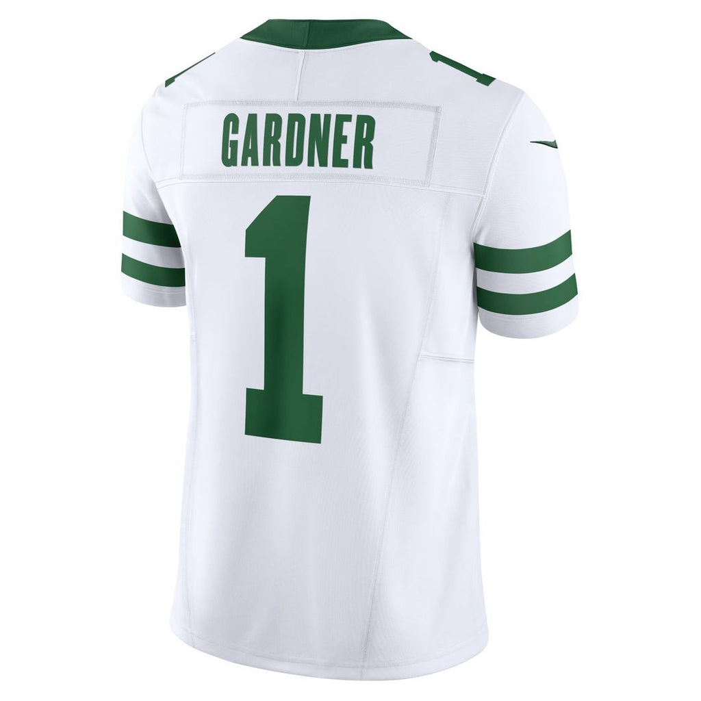 Men's Nike New York Jets Ahmad Sauce Gardner Legacy White Vapor F.U.S.E. Limited NFL Jersey