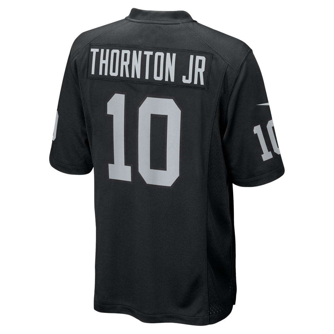 Men's Nike Las Vegas Raiders Dont'e Thornton Jr. Black Team Game NFL Jersey