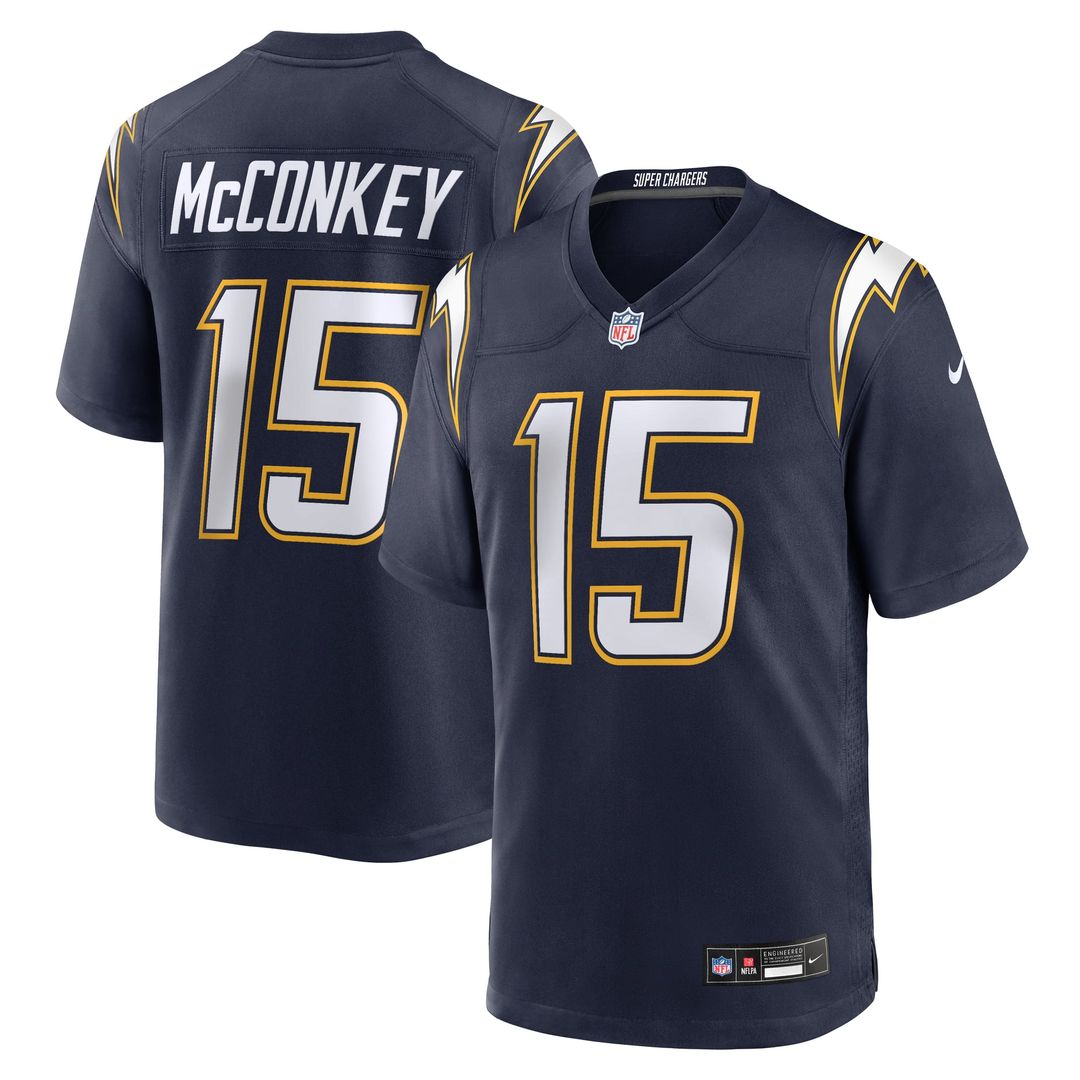 Men's Nike Los Angeles Chargers Ladd McConkey Gold Alternate Charger Power Game Player NFL Jersey