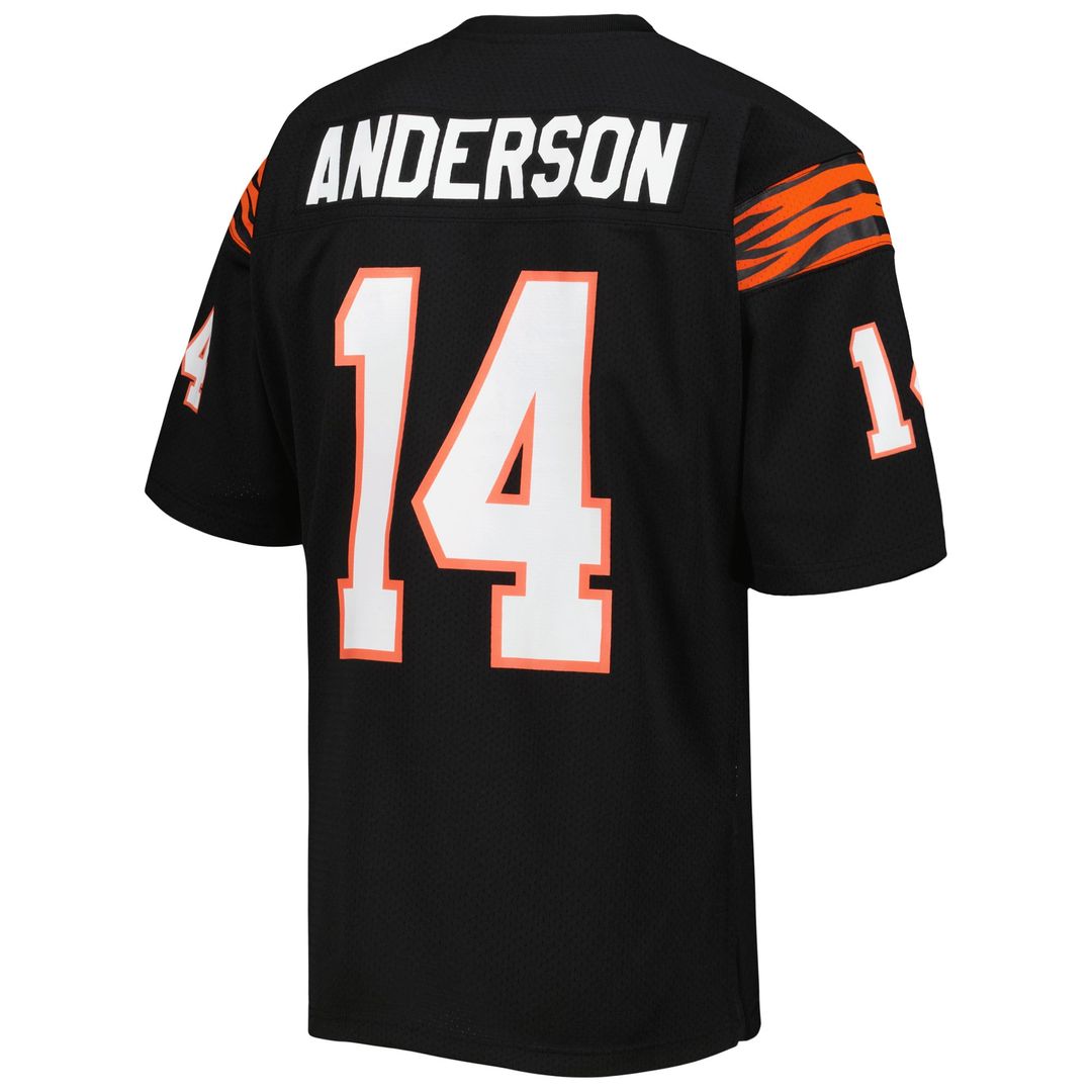 Men's Mitchell & Ness Cincinnati Bengals Ken Anderson Black 1981 Authentic Throwback Retired Player NFL Jersey