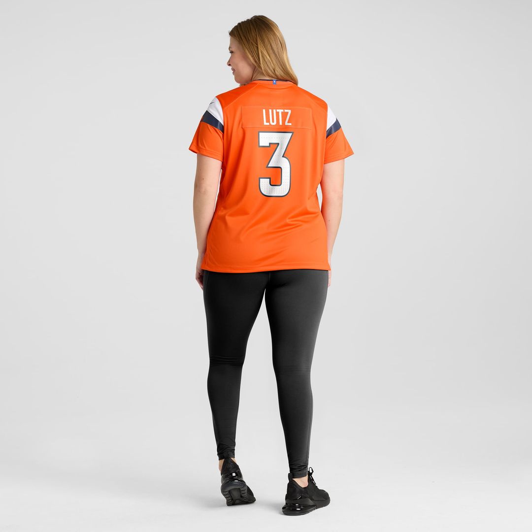 Women's Nike Denver Broncos Wil Lutz Orange Team Game NFL Jersey