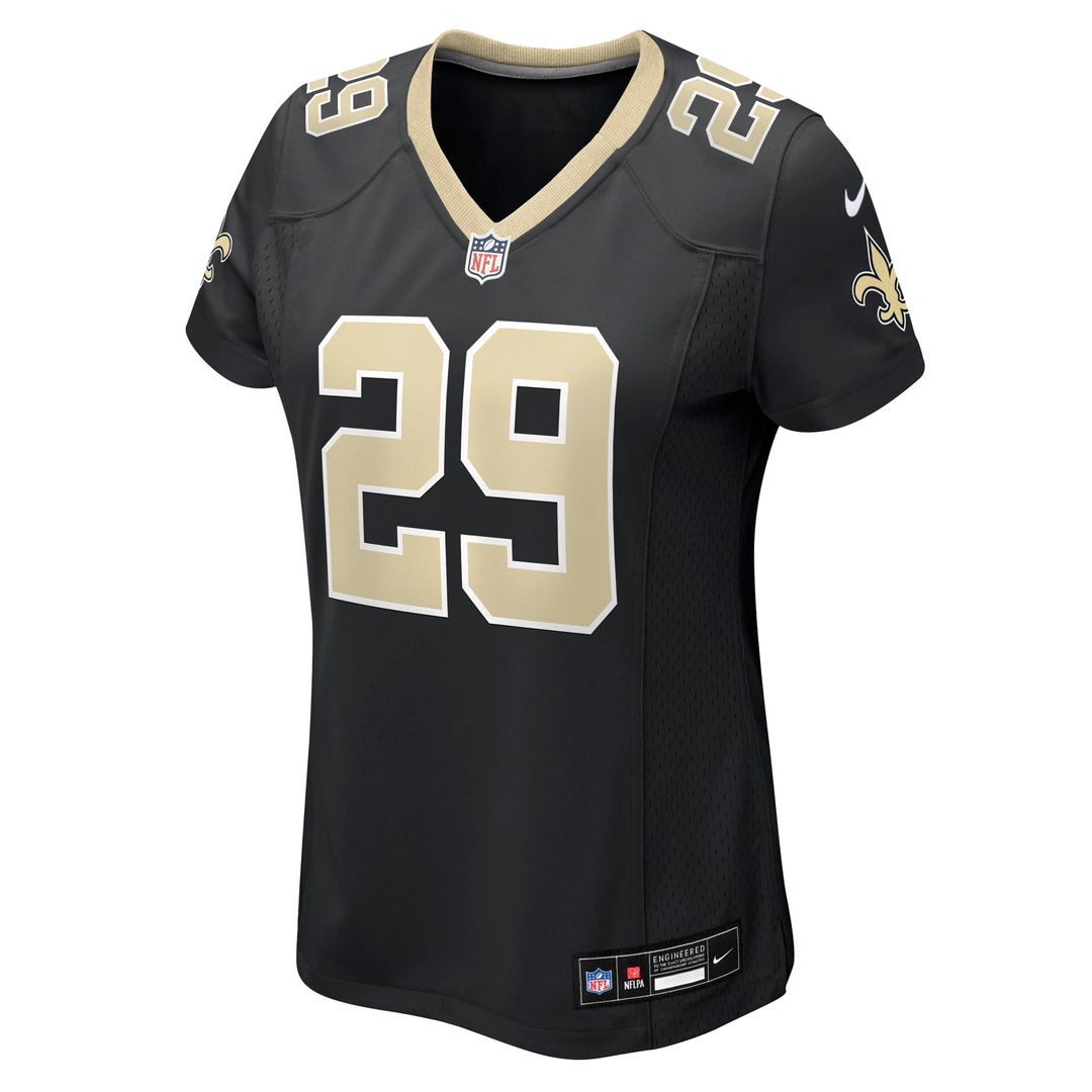 Women's Nike New Orleans Saints Quincy Riley Black Team Game NFL Jersey