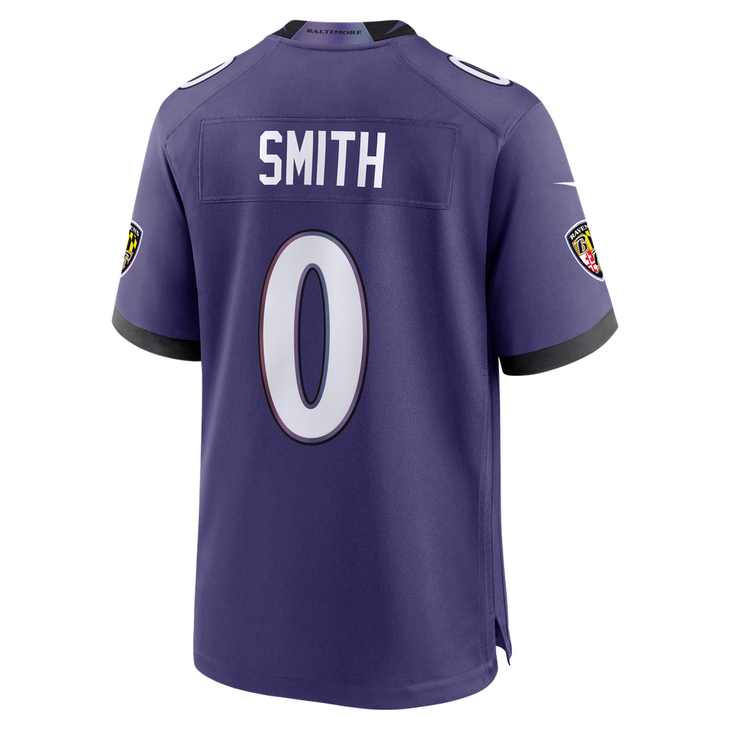 Men's Nike Baltimore Ravens Roquan Smith Purple Team Game NFL Jersey