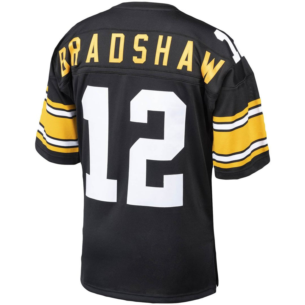 Men's Mitchell & Ness Pittsburgh Steelers Terry Bradshaw Black Authentic Throwback Retired Player NFL Jersey