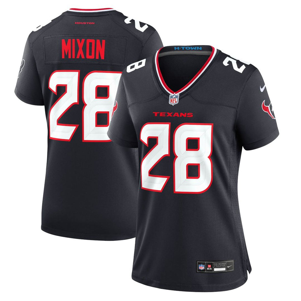 Women's Nike Houston Texans Joe Mixon Navy Game NFL Jersey