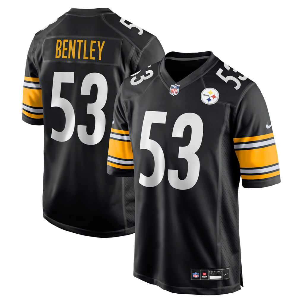 Men's Nike Pittsburgh Steelers JaWhaun Bentley Black Team Game NFL Jersey