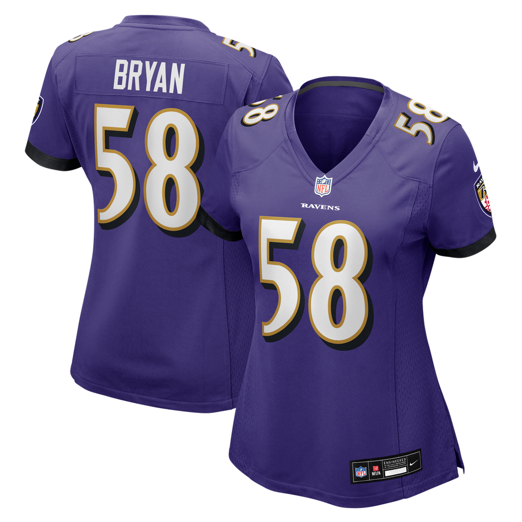 Women's Nike Baltimore Ravens Taven Bryan Purple Team Game NFL Jersey