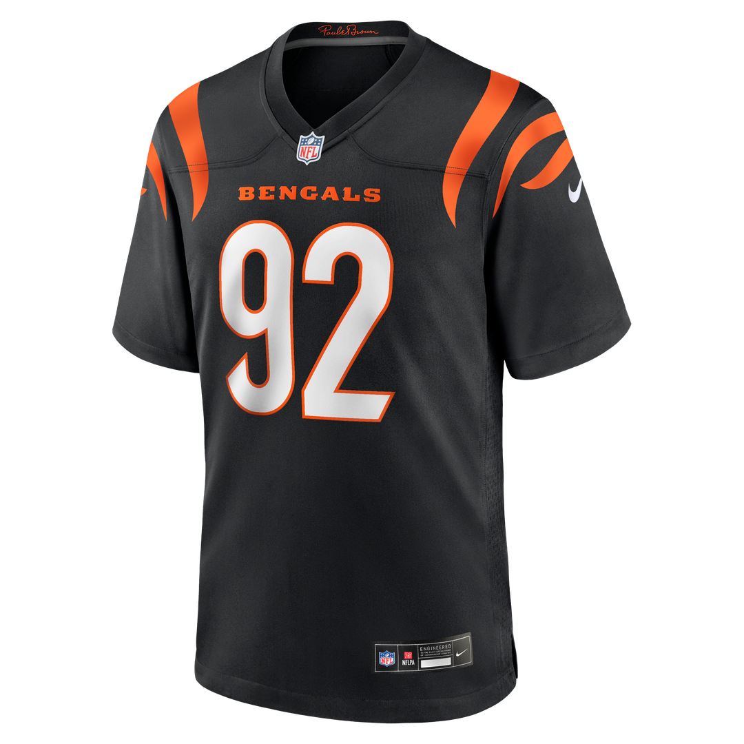 Men's Nike Cincinnati Bengals B.J. Hill Black Game NFL Jersey