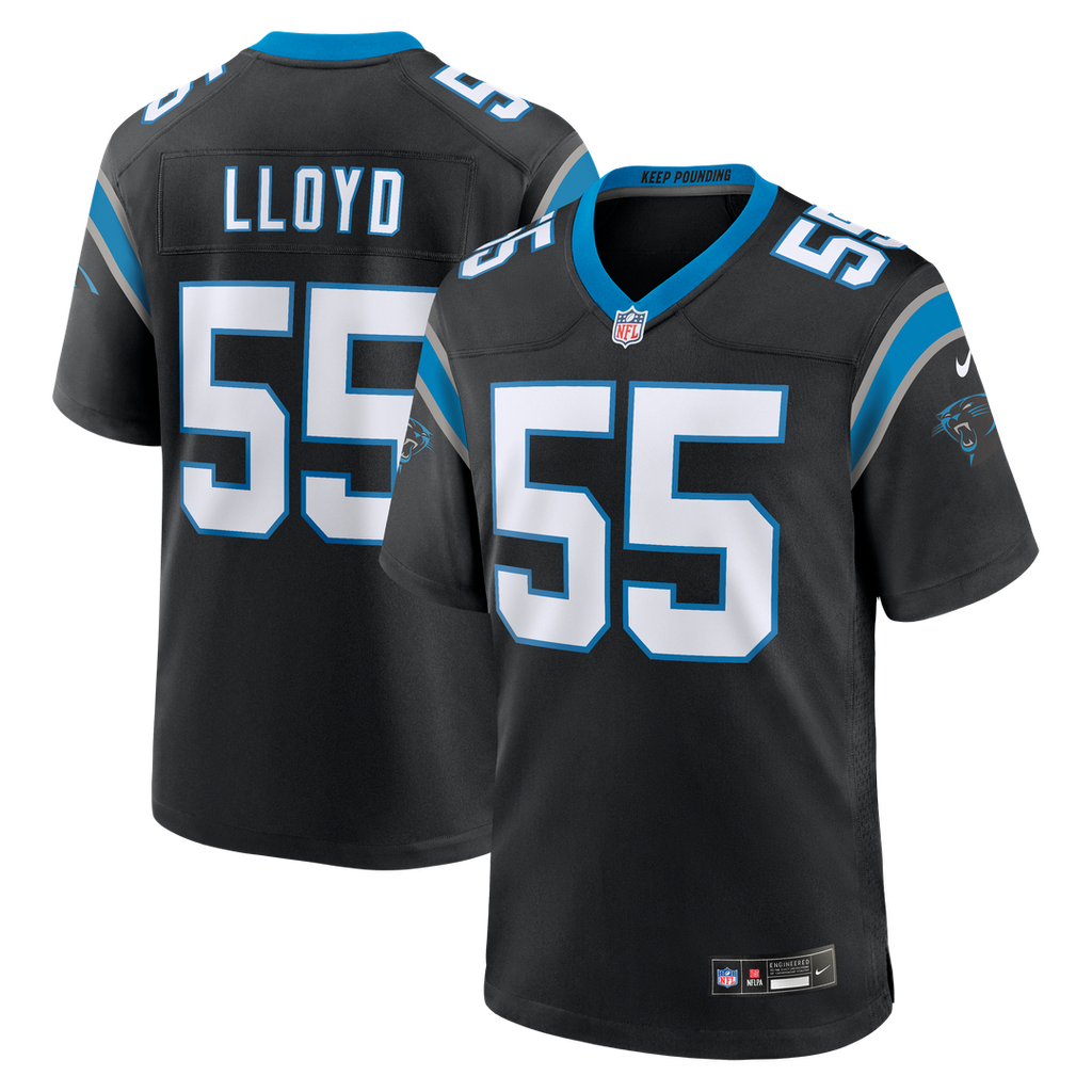 Men's Nike Carolina Panthers Devin Lloyd Black Team Game NFL Jersey