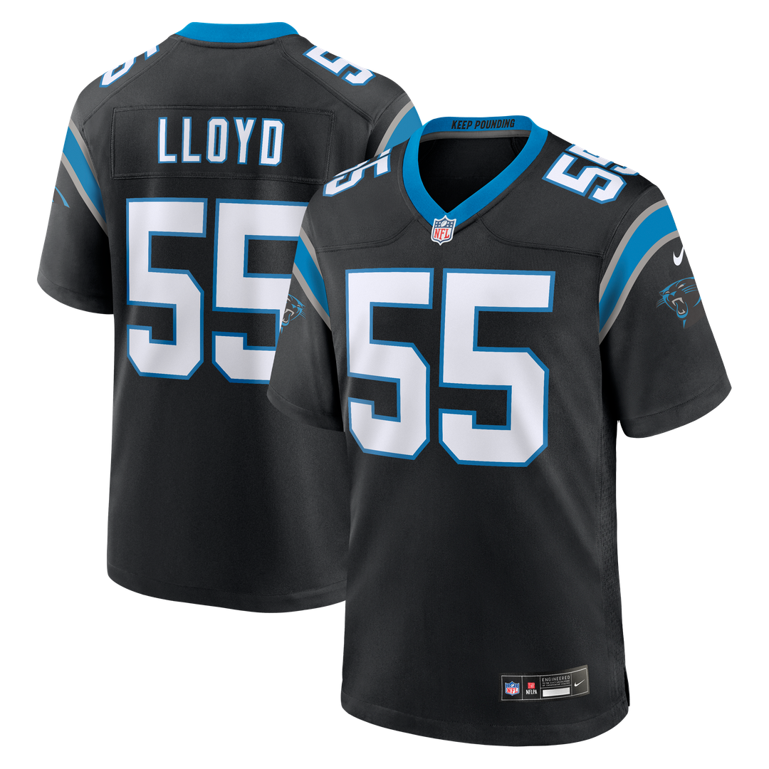 Men's Nike Carolina Panthers Devin Lloyd Black Team Game NFL Jersey